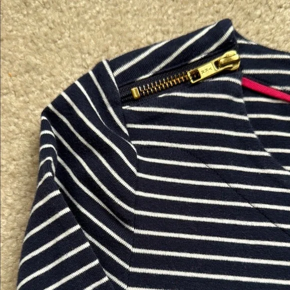 Boden Blue and White A-Line Dress with Raglan Sleeves - Picture 3 of 7